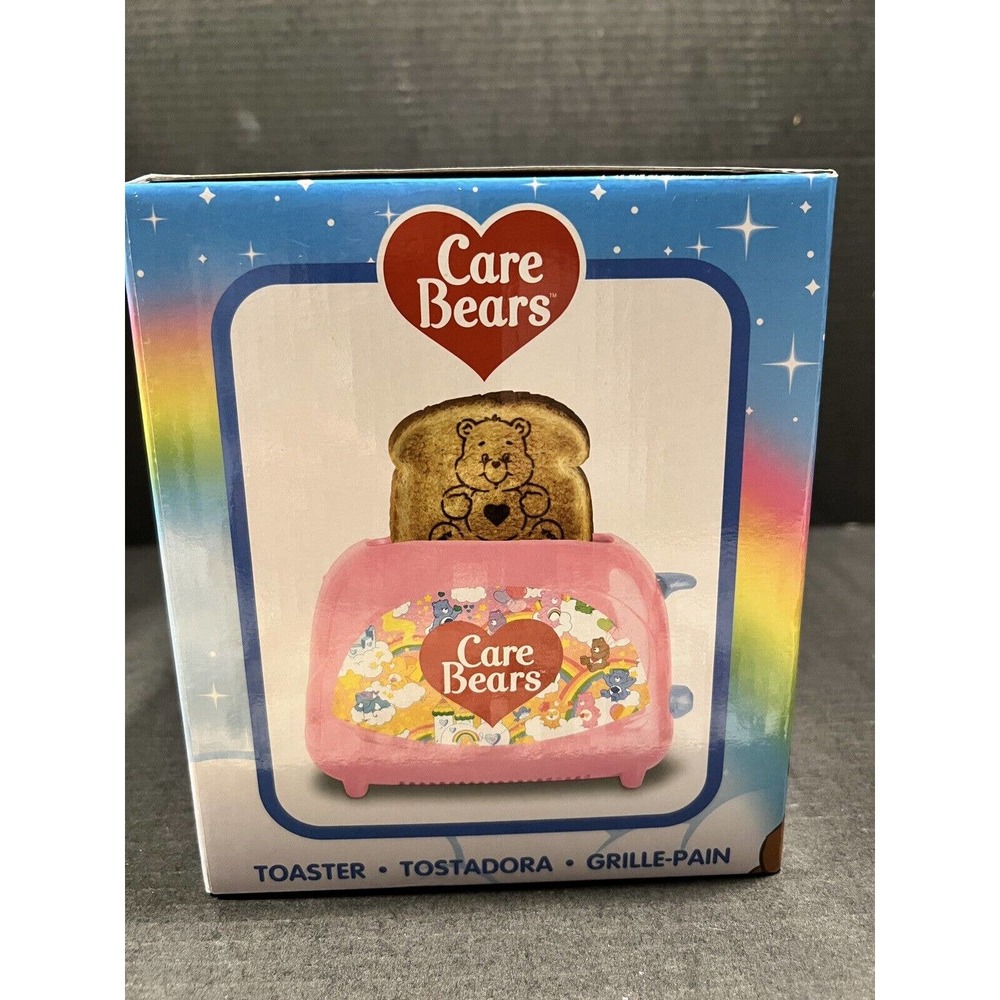 RARE! NEW! CARE BEARS Toaster‎ Tenderheart Pink NIB Makes Bear-Stamped Toast!